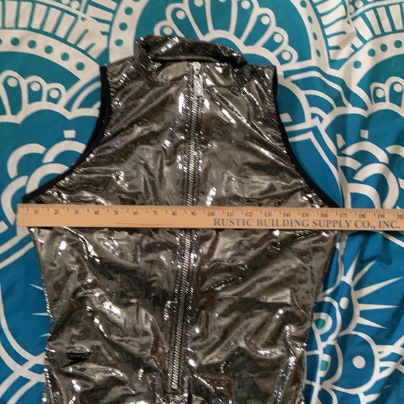 TYRA BANKS RARE silver speedo size 12. Zip front NEW OLD STOCK - Picture 11 of 14